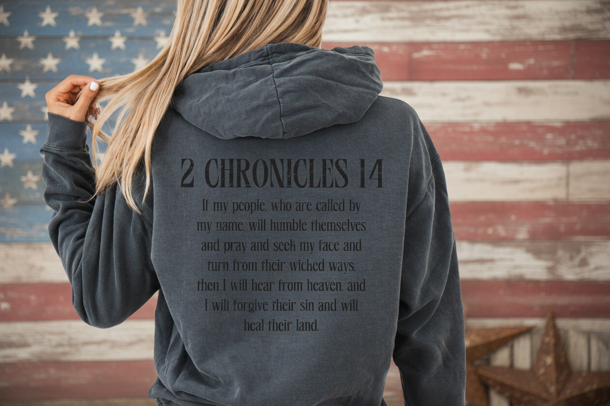 2 Chronicles 7:14 Bible verse Christian hoodie for women