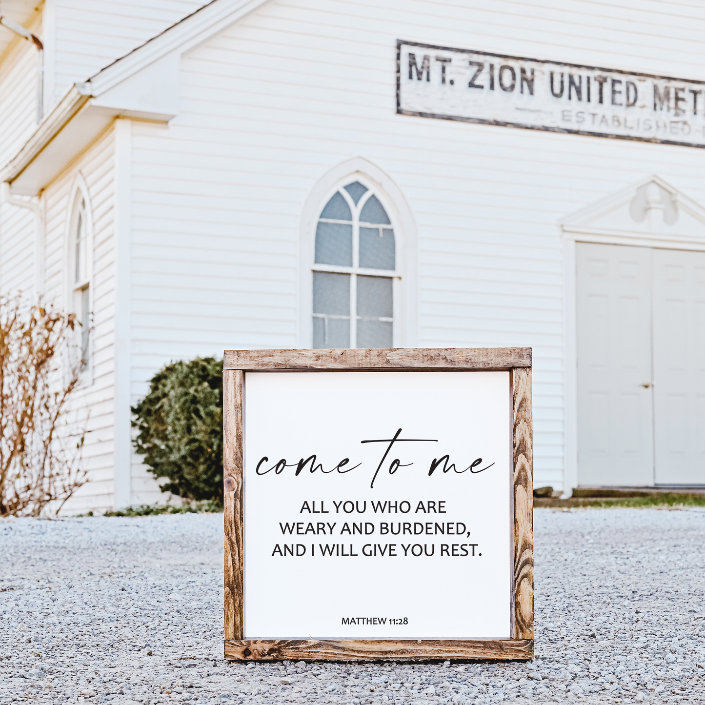 Come to Me – Matthew 11:28 Wooden Wall Art