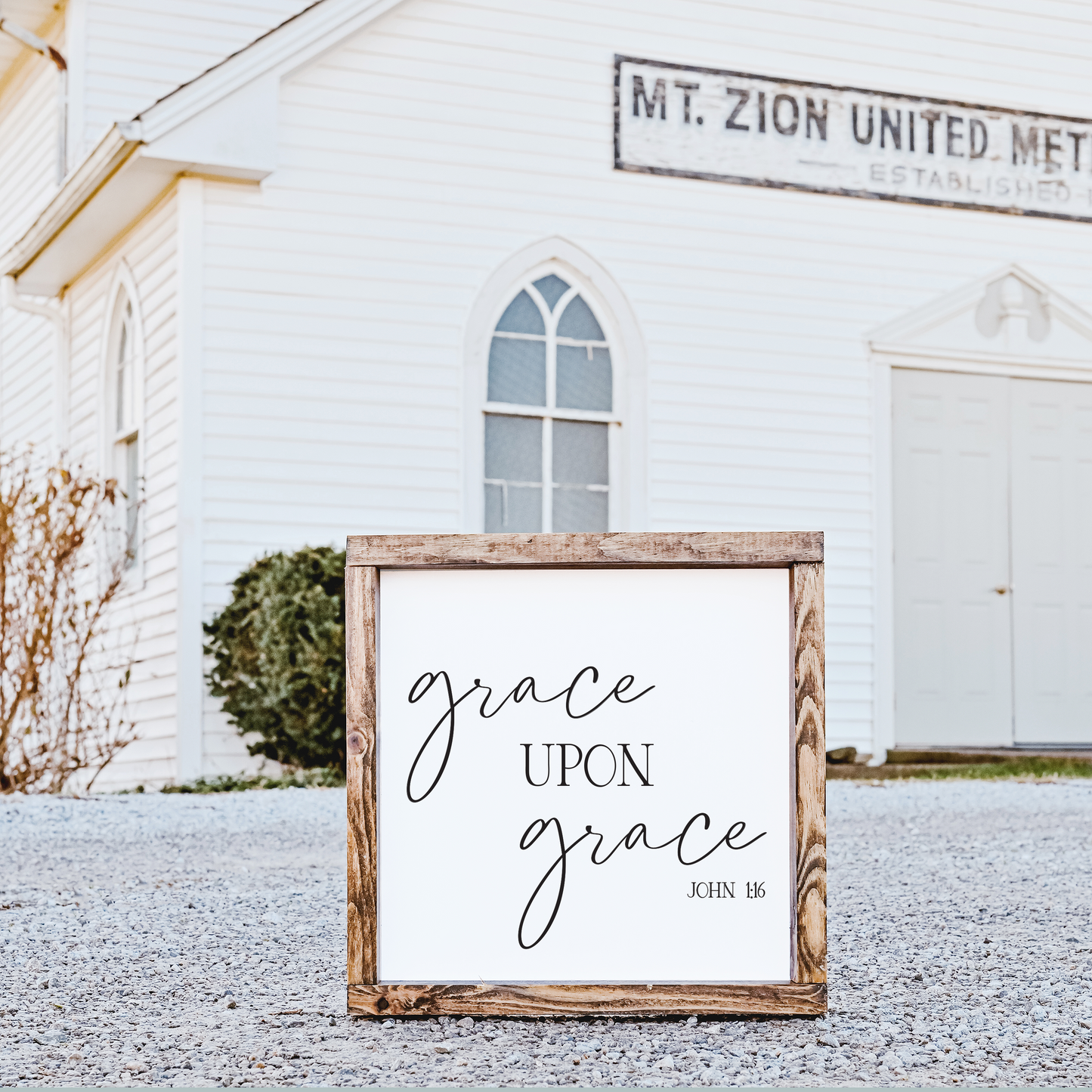 Grace Upon Grace – John 1:16 Wooden Wall Art